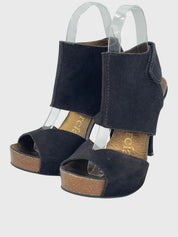 Pedro Garcia Suede Sandale mit Absatz EU 36 Schwarz - Image 3
