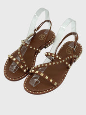Ash Gold Studded Riemchensandale EU 35 Braun - Image 3