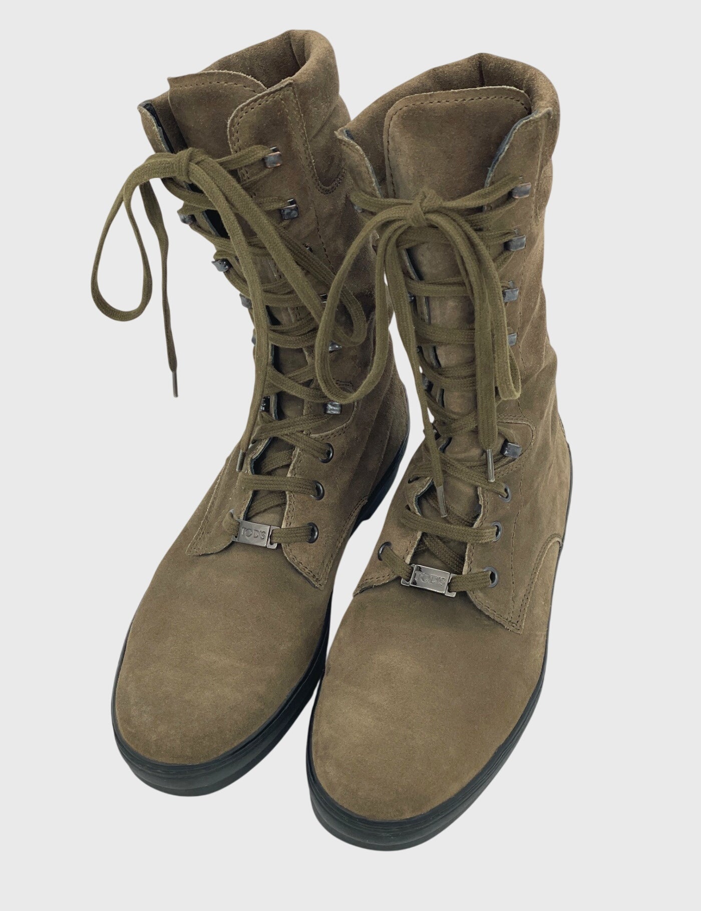 Tod's High-Top Lace-Up Combat Stiefel EU 38.5 Braun - Image 2