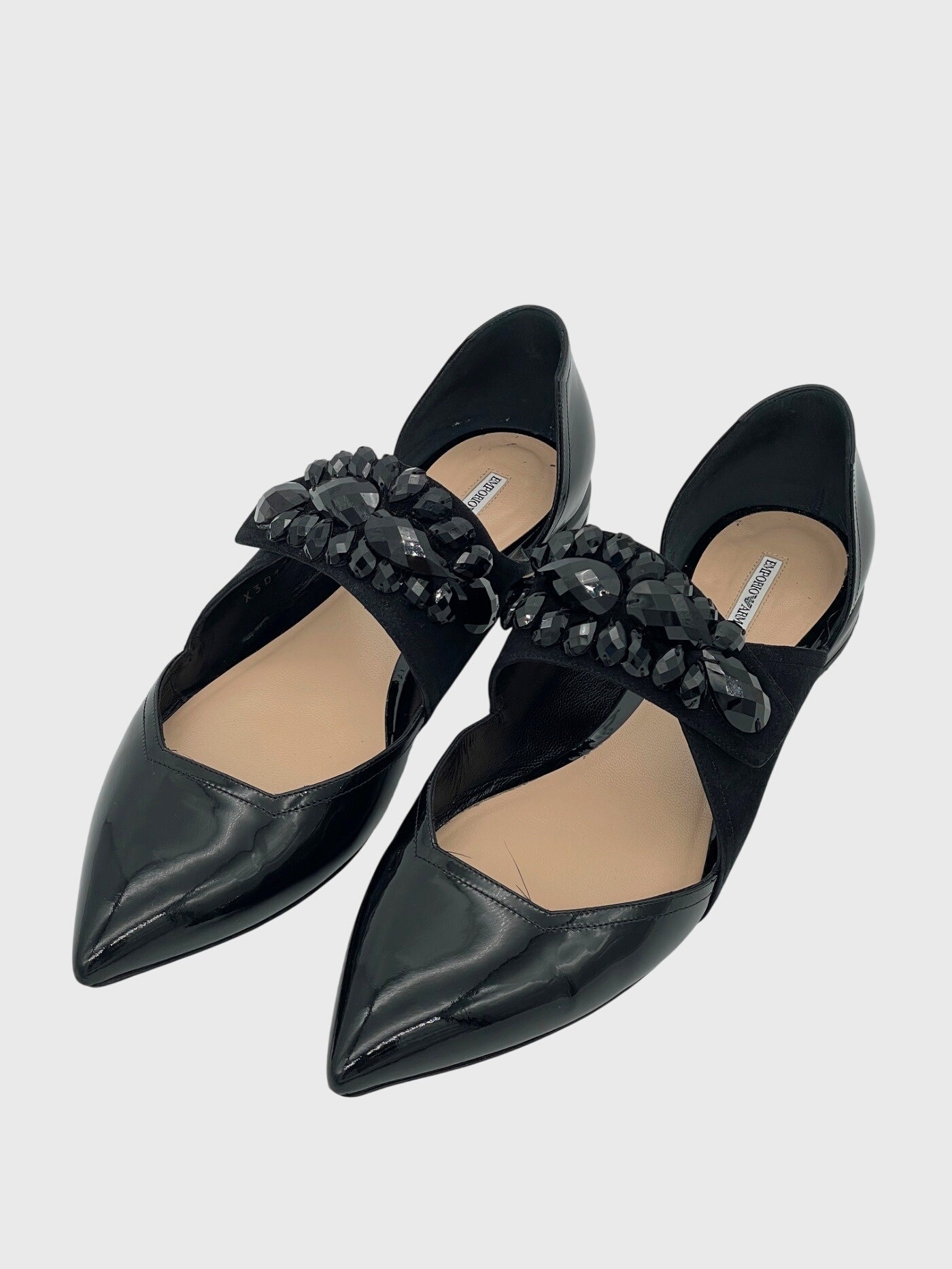 Emporio Armani Patent Leather Ballerina EU 38.5 Schwarz - Image 3