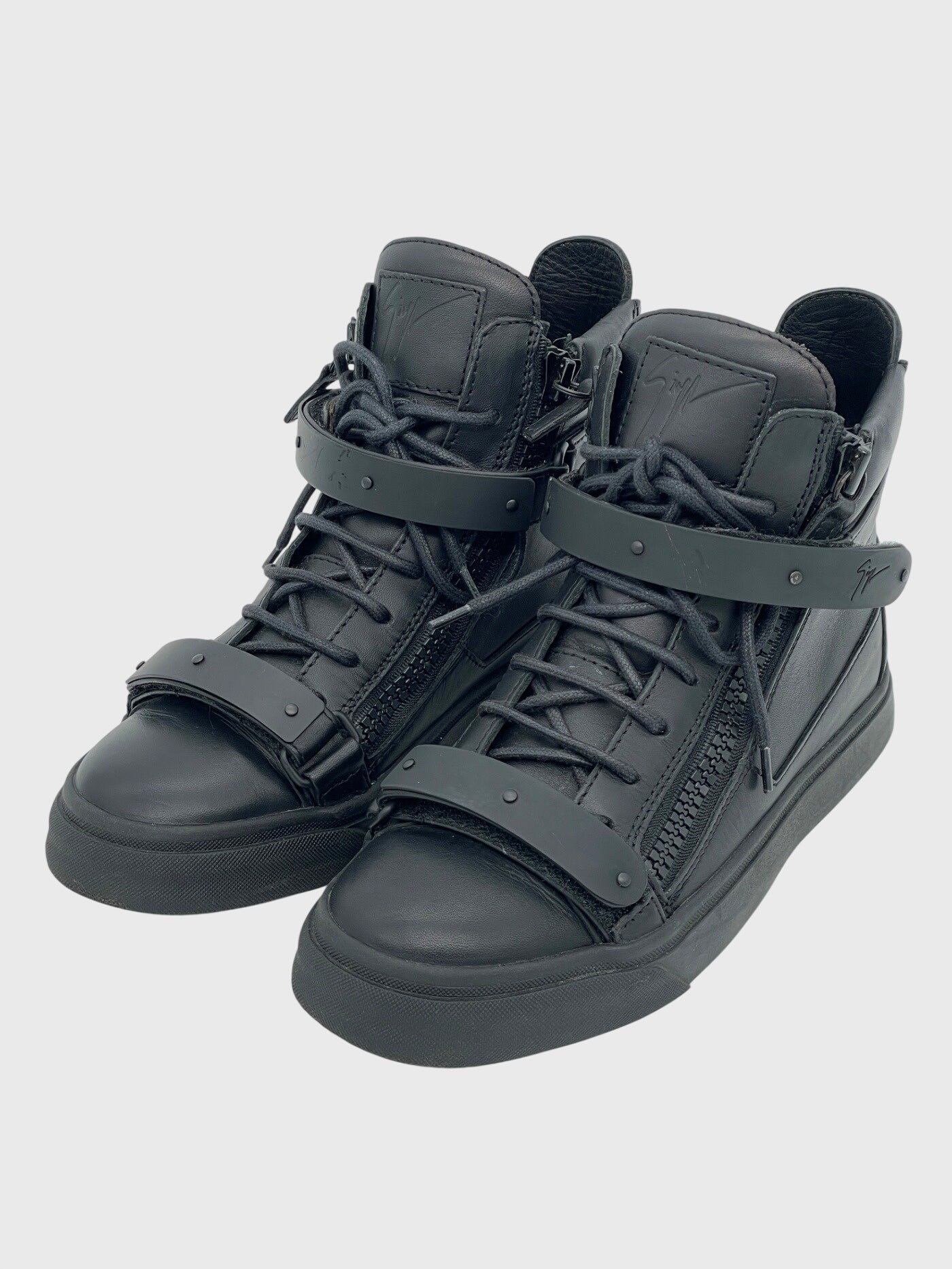 Giuseppe Zanotti Coby Matt High Top Sneaker EU 37 Schwarz - Image 3