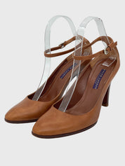 Ralph Lauren Ankle Strap Leather Pump EU 38 Braun - Image 3