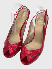 Stuart Weitzman Peep Toe Slingback EU 39.5 Rot - Image 3