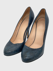 Bally Python Pointed-Toe Pump EU 39 Blau - Image 3