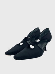 Stuart Weitzman Crossover Strap Kitten Heel EU 41.5 Schwarz