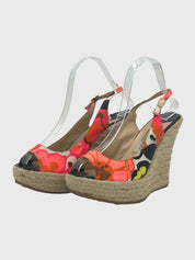 Jimmy Choo Canvas-Espadrilles Sandale mit Absatz EU 38 Mehrfarbig - Image 3