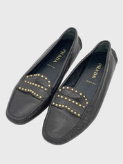Prada Studded Driver Mokassin EU 37.5 Braun - Image 3