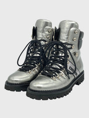 Ogier Metallic Leather Combat Stiefel EU 38 Metallic - Image 3