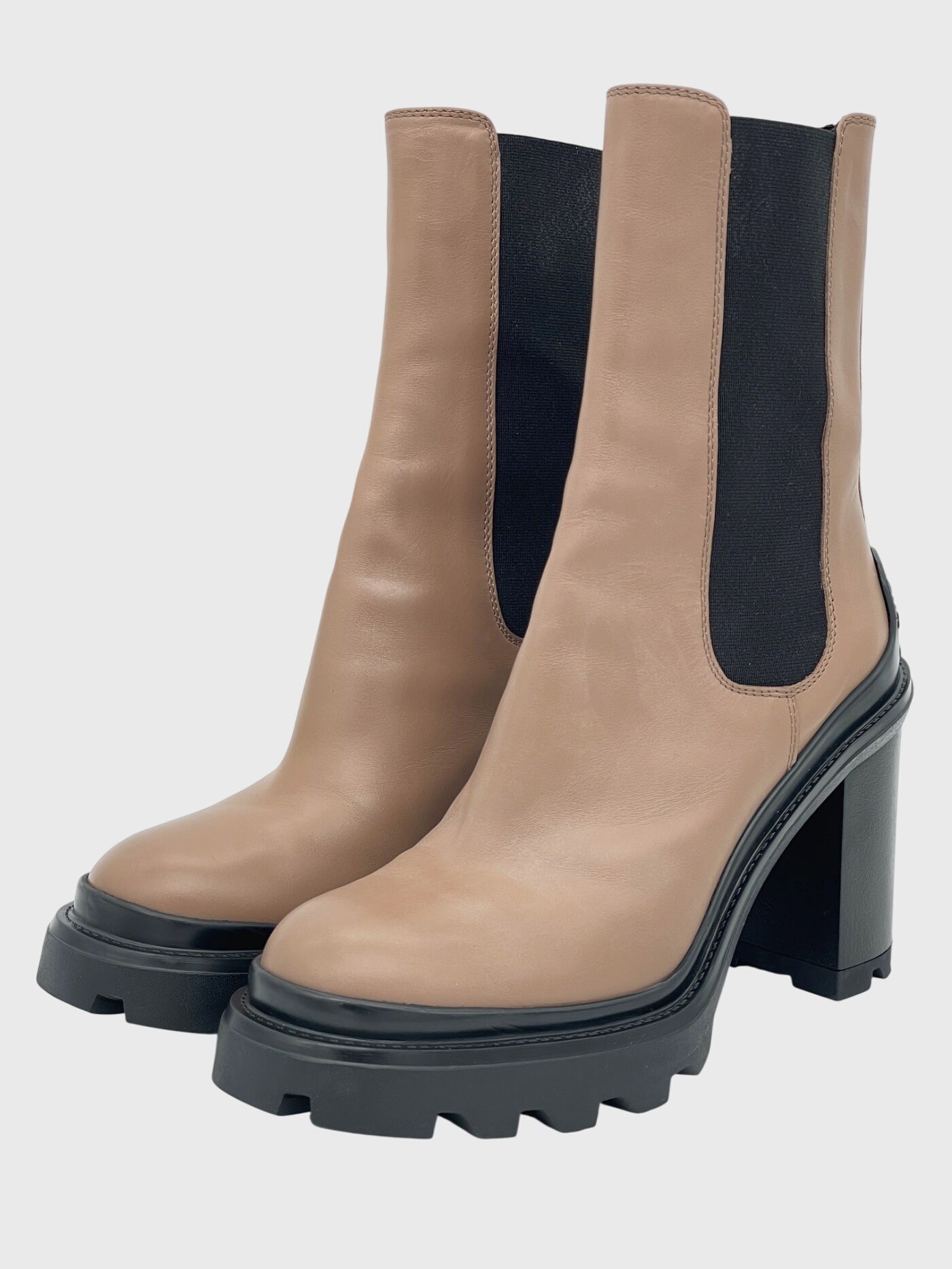 Tod's Leather Chelsea EU 37 Beige - Image 3