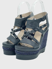 Balenciaga Giant Arena Wedge Sandale mit Absatz EU 35 Blau - Image 3