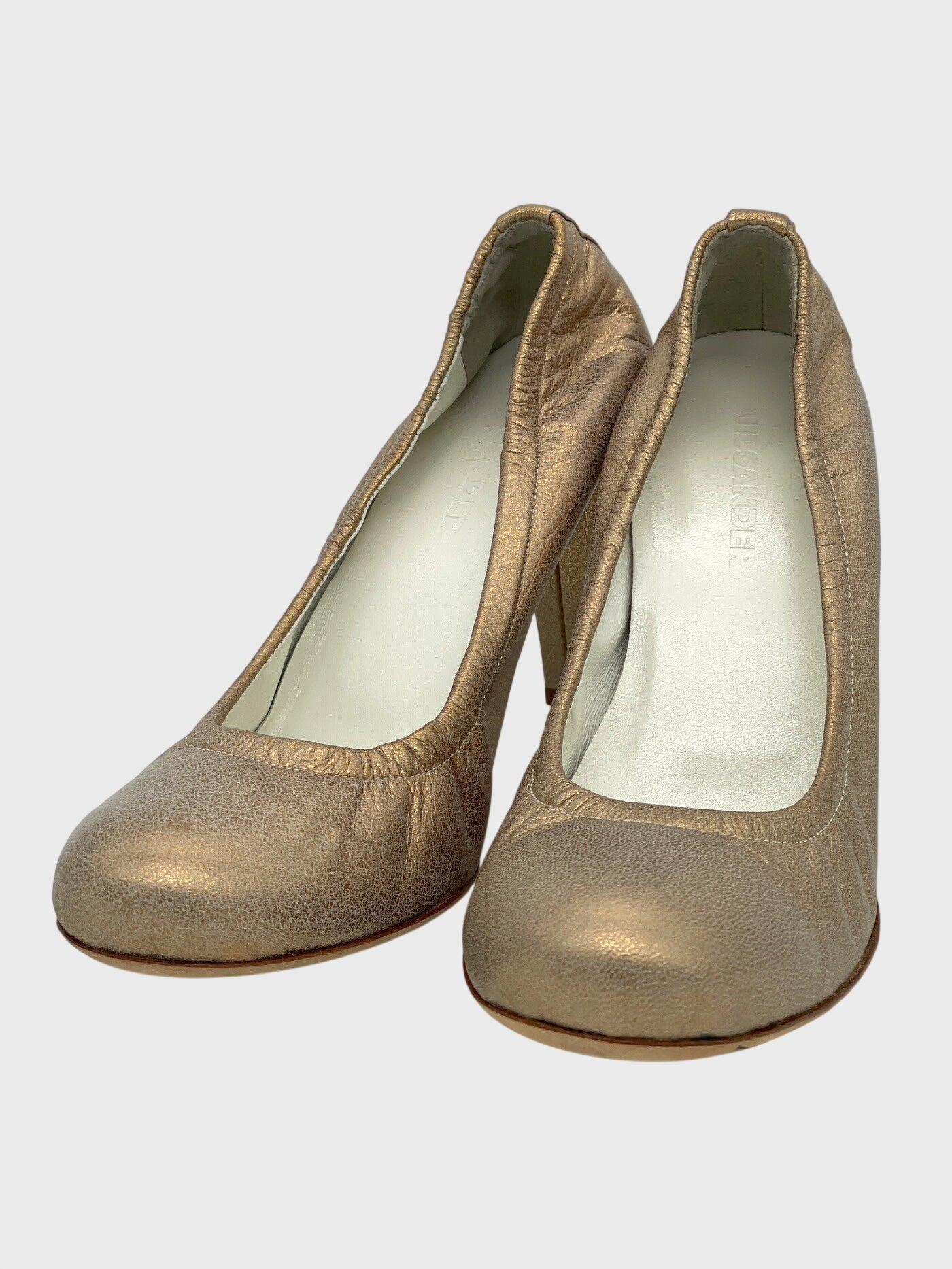 Jil Sander Metallic Scrunch Pump EU 38.5 Metallic - Image 3