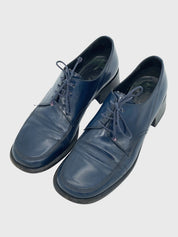 Prada Chunky Block Heel Oxford EU 38.5 Blau - Image 3