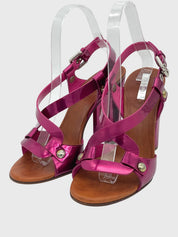Casadei Metallic Caged Sandale mit Absatz EU 37 Metallic - Image 3