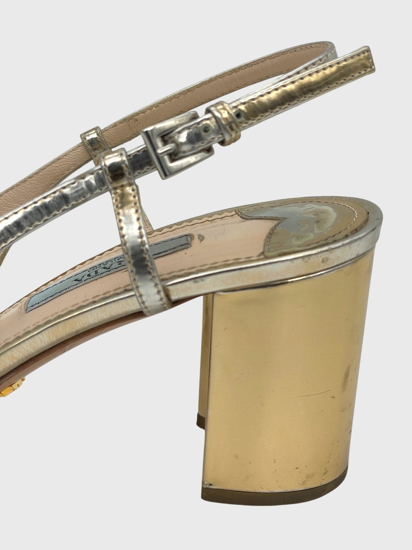 Prada Vernice Slingback EU 40 Metallic - Image 8
