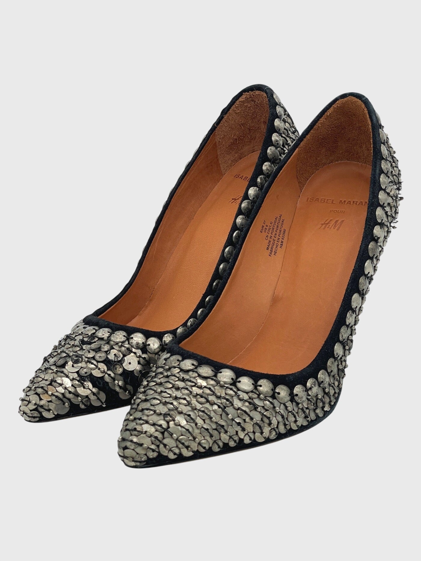 Isabel Marant pour H&M Embellished Suede Pump EU 37 Schwarz - Image 3