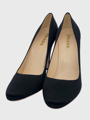 Prada Satin Pointed-Toe Pump EU 37 Schwarz - Image 3