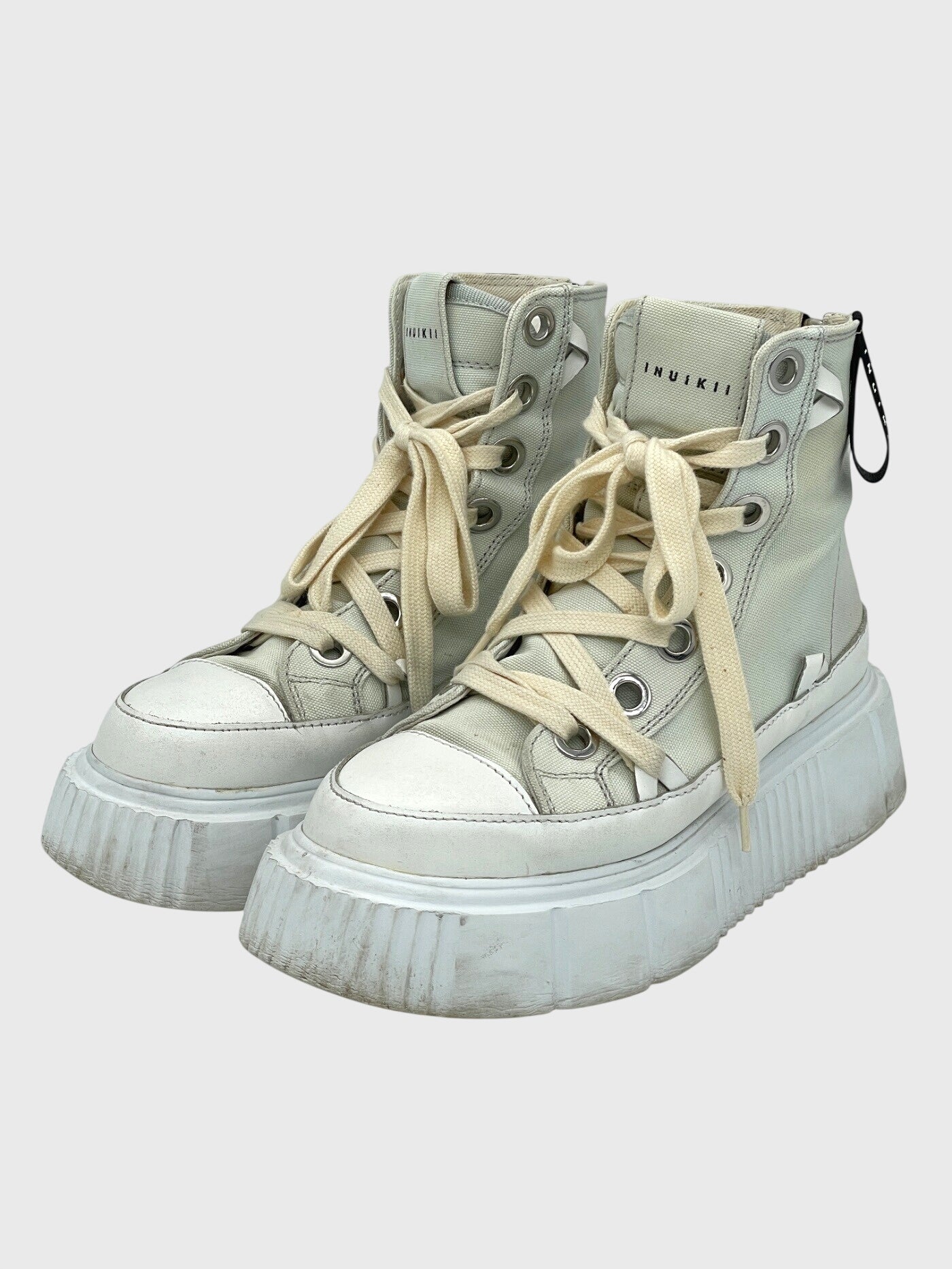 INUIKII Canvas Platform Sneaker EU 38 Weiß - Image 3