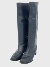 Sergio Rossi Leather Stiefel EU 39.5 Blau - Image 3