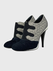Fendi Polka Dot Fur Trim Pump EU 38.5 Mehrfarbig - Image 3