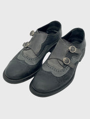 Dolce & Gabbana Double Monk Strap Brogue Loafer EU 40 Schwarz - Image 3