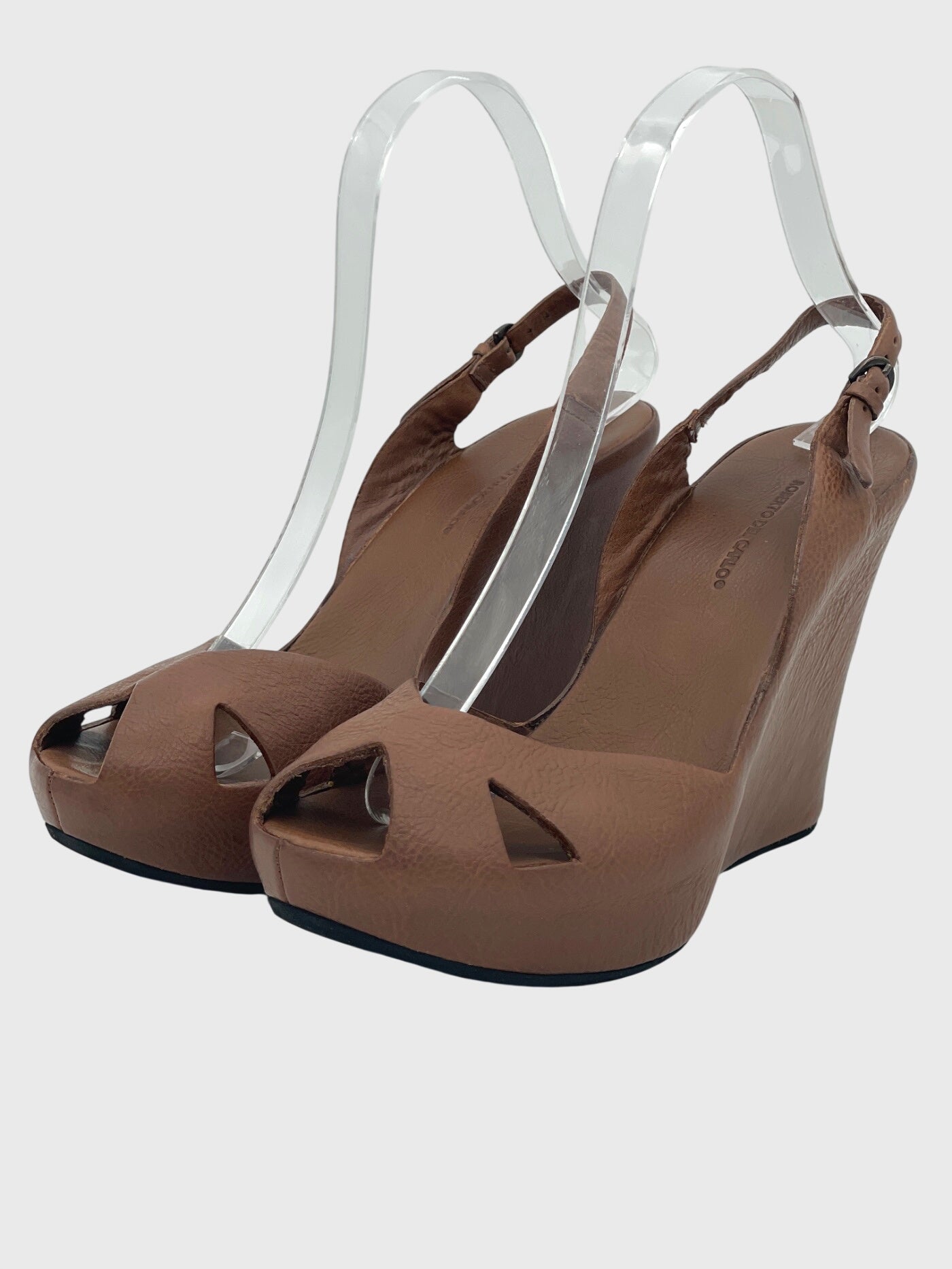 Roberto del Carlo Wedge Sandale mit Absatz EU 38.5 Braun - Image 4