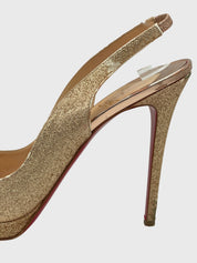 Christian Louboutin Privé Slingback EU 40.5 Metallic - Image 7