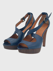 Ash Leather Sandale mit Absatz EU 38 Blau