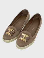 Salvatore Ferragamo Suede Slip-On Sneaker EU 40.5 Braun - Image 3