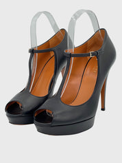Gucci Betty T-Strap Plateau Pump EU 38.5 Schwarz - Image 3