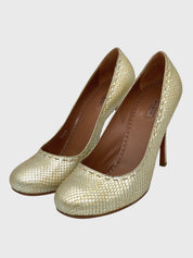 Alaïa Snakeskin Pump EU 40 Metallic - Image 3