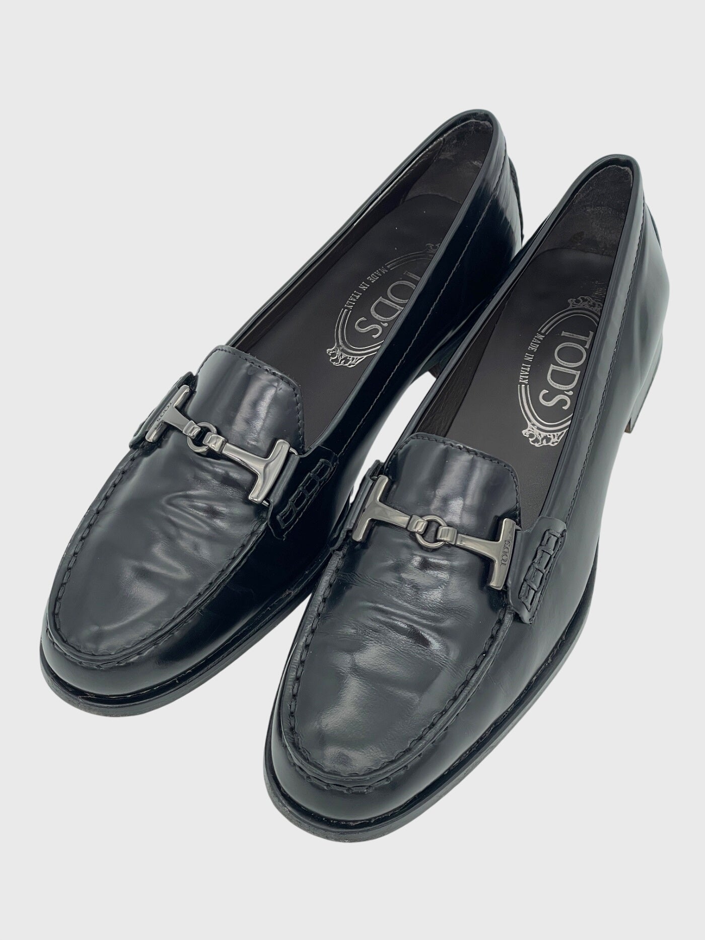 Tod's Leather Hardwear Loafer EU 37 Schwarz - Image 3