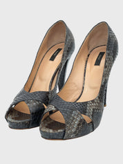 Bally Python Peep-Toe Plateau Pump EU 40 Mehrfarbig - Image 3