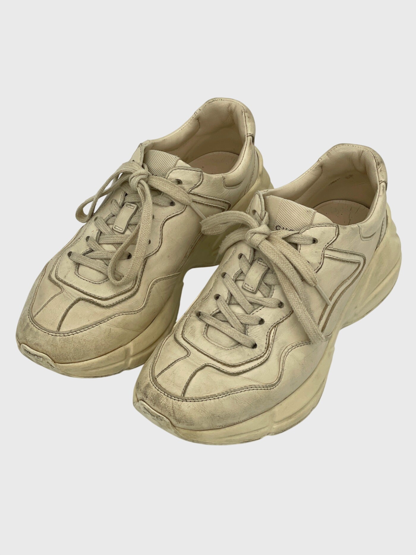 Gucci Rhyton Low Top Sneaker EU 37 Beige - Image 3