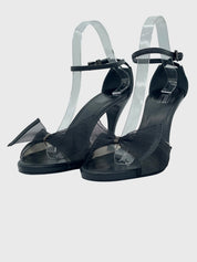 Armani Mesh Bow Sandale mit Absatz EU 39 Schwarz - Image 3