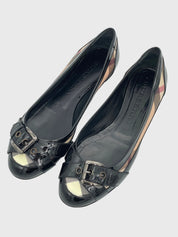 Burberry Nova Check Buckle Ballerina EU 38 Mehrfarbig - Image 3