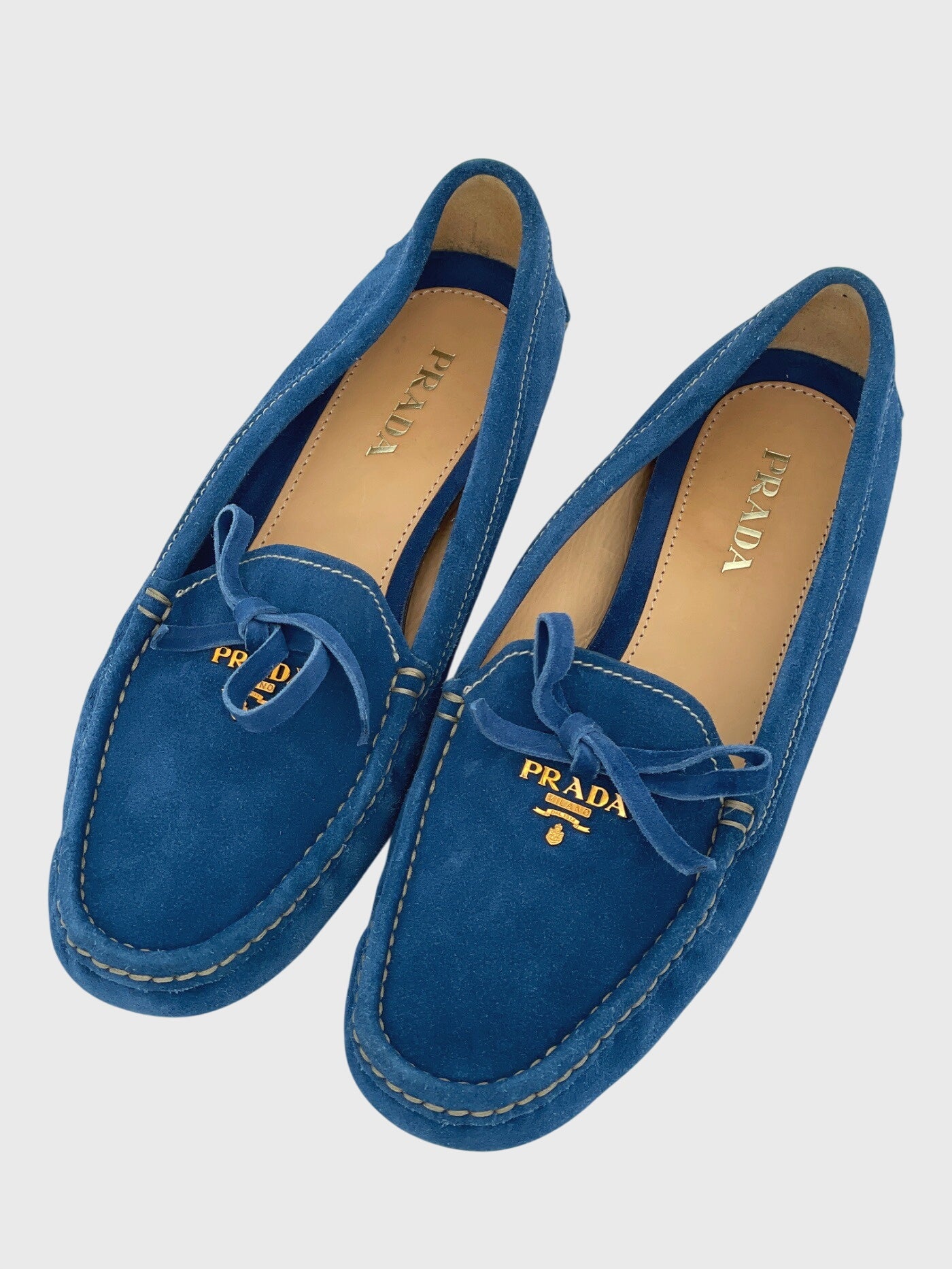 Prada Driving Mokassin EU 39.5 Blau - Image 3