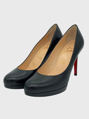 Christian Louboutin Leather Plateau Pump EU 38.5 Schwarz - Image 3