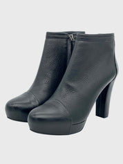 Roberto del Carlo Platform Leather Ankle Boot EU 37.5 Schwarz - Image 3