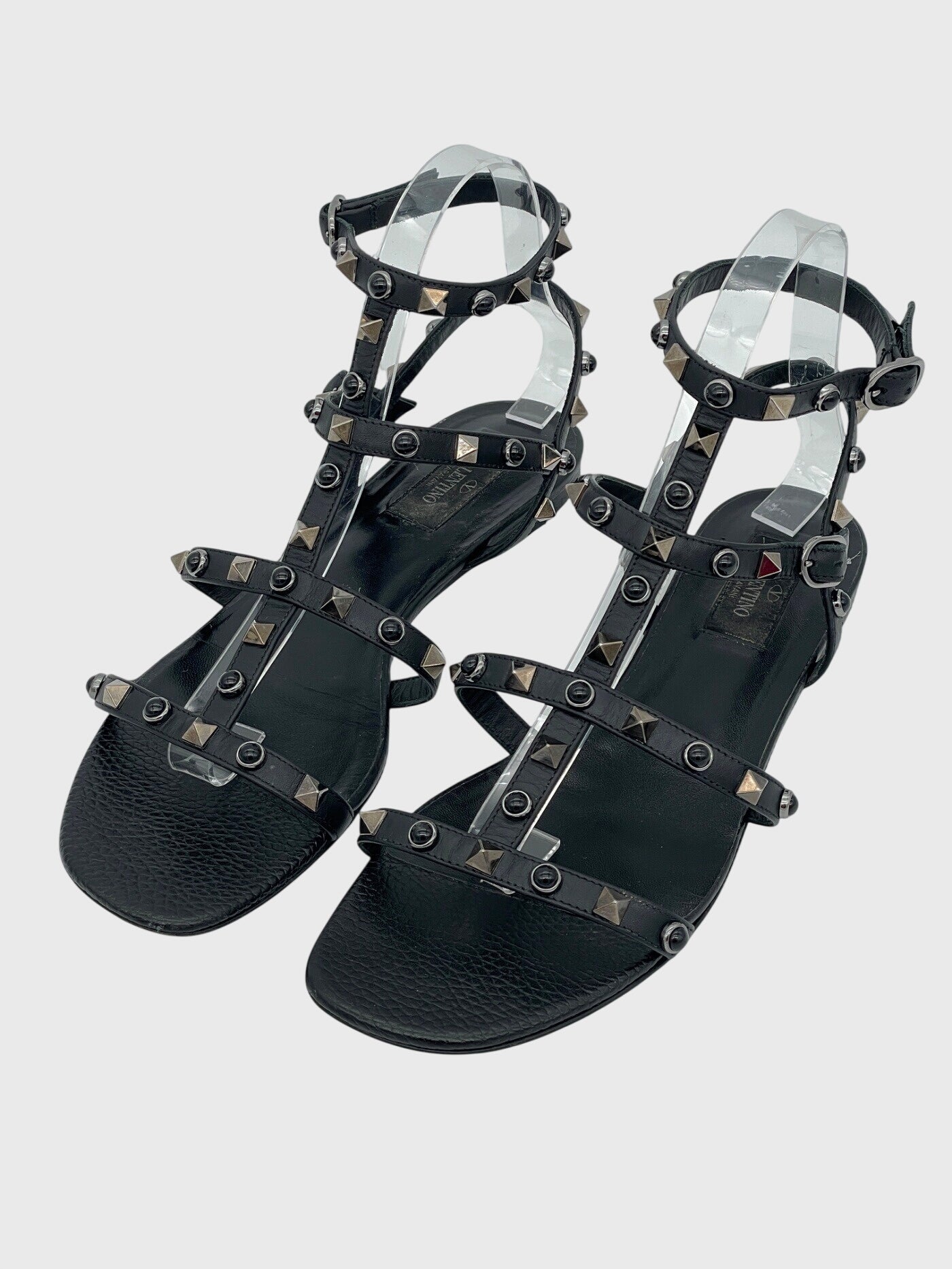 Valentino Garavani Rockstud Flache Sandale EU 39 Schwarz - Image 3