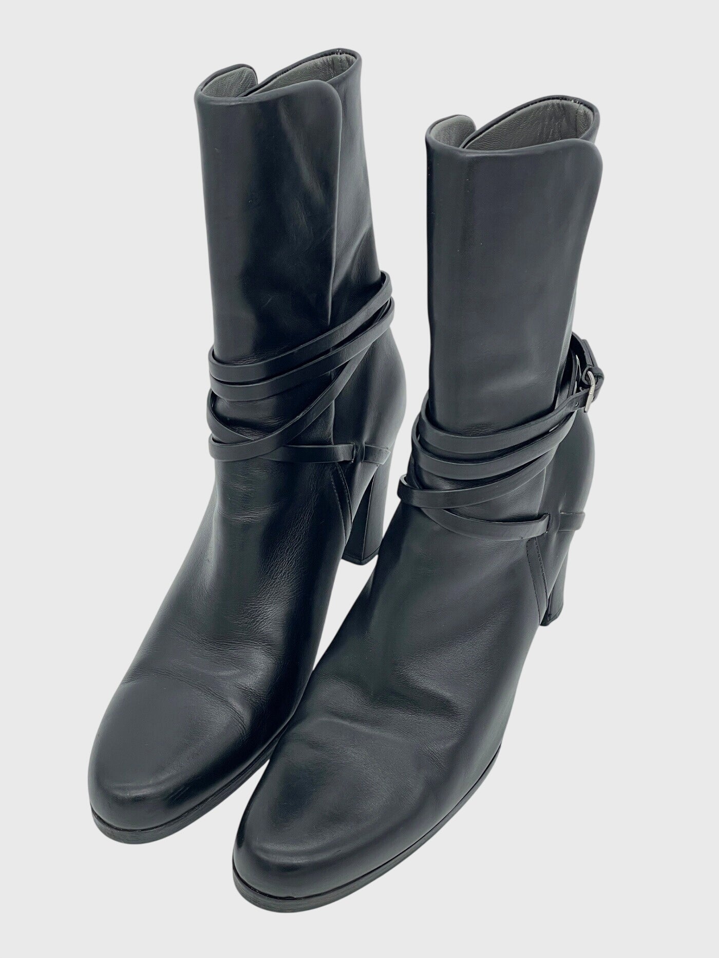 Jil Sander Strap Block Ankle Boot EU 39.5 Schwarz