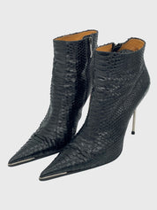 Gian Marco Lorenzi Python Stiletto Ankle Boot EU 40 Schwarz - Image 3