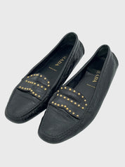 Prada Studded Driver Mokassin EU 37.5 Schwarz - Image 3
