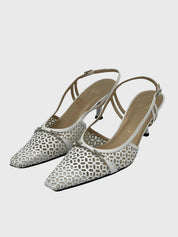 Stuart Weitzman Laser Cut Slingback EU 41.5 Weiß - Image 3