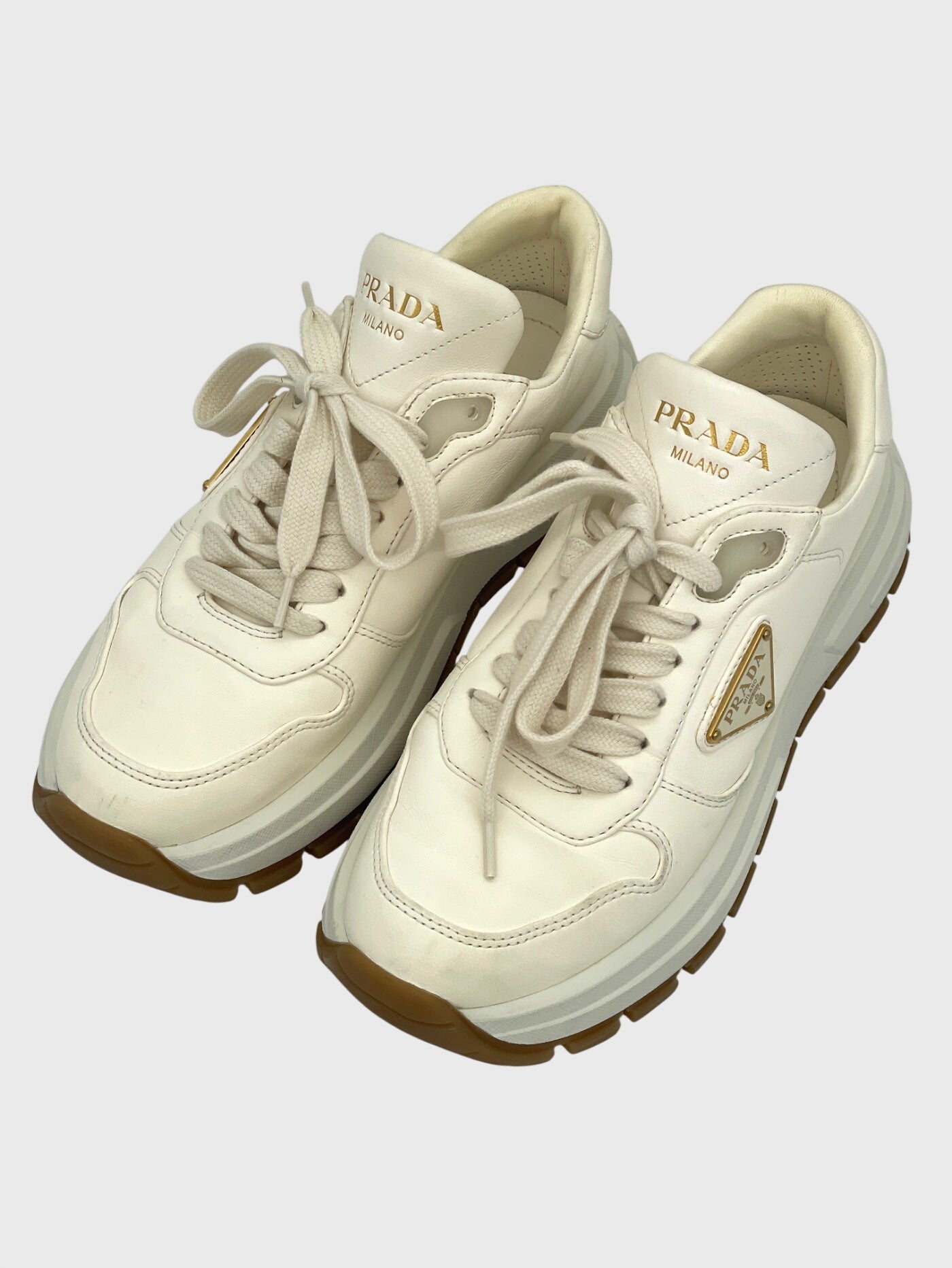Prada Prax 01 Platform Sneaker EU 38 Weiß