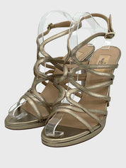 Valentino Garavani Metallic Sandale mit Absatz EU 39 Metallic - Image 3