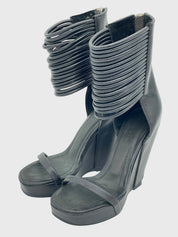 Rick Owens Slave Wedge Sandale mit Absatz EU 35 Schwarz - Image 3