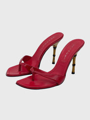 Casadei Bamboo Sandale mit Absatz EU 38 Rot - Image 3