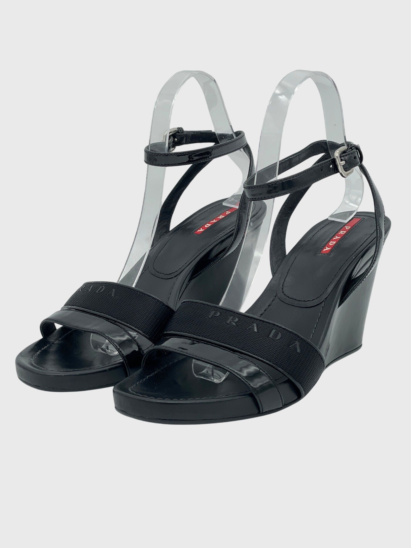 Prada Sport Sandale mit Absatz EU 38 Schwarz - Image 3
