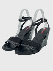 Prada Sport Sandale mit Absatz EU 38 Schwarz - Image 3