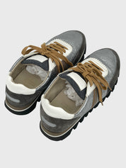 Brunello Cucinelli Monili Low Top Sneaker EU 39.5 Metallic - Image 4